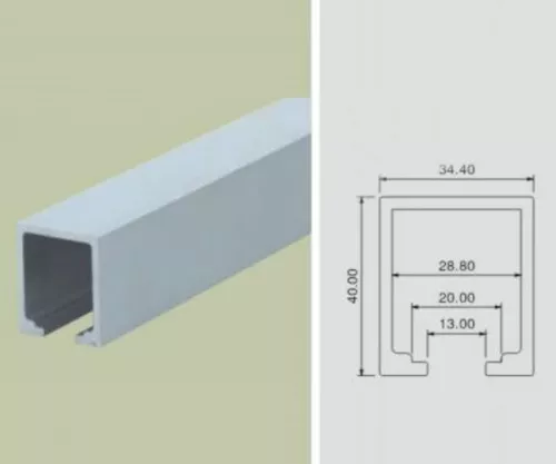Ray trượt cửa trượt lùa NewEra NE-244B, NE-124A dài tối đa 6m