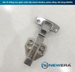 Bản lề giảm chấn inox 304 tủ bếp NewEra, loại thẳng, lắp nhanh