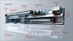 Cửa trượt tự động đơn 2 cánh MRD Hàn Quốc MR-100D