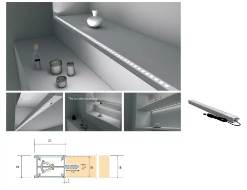 Đèn LED chưa có cảm biến lựa chọn lắp thêm cảm biến rời NE2600.564A2.70