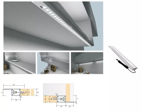Đèn LED lắp nổi chưa có cảm biến NE2700.414A1.89