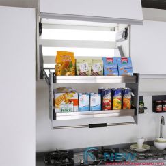 Kệ bát đĩa di động đa năng 2 tầng NewEra inox 304, giảm chấn rộng 900mm