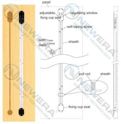 Thanh chống cong cánh tủ áo, tủ bếp NE026A1