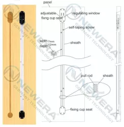 Thanh chống cong cánh tủ áo, tủ bếp NE026A1