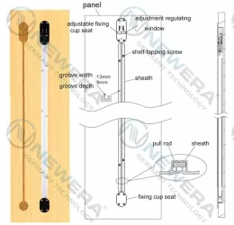 Thanh chống cong cánh tủ áo, tủ bếp NE026B2