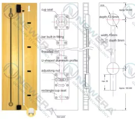 Thanh chống cong cánh tủ áo, tủ bếp NE026X1