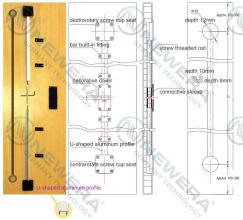 Thanh chống cong cánh tủ áo, tủ bếp NE027X1