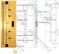 Thanh chống cong cánh tủ áo, tủ bếp NE027X1