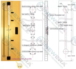 Thanh chống cong cánh tủ áo, tủ bếp NE027X1