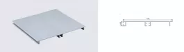 Len chân tủ 100mm bằng nhôm mặt phẳng dài 3m