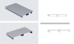 Len chân tủ 100mm bằng nhôm mặt sóng dài 3m