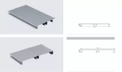 Len chân tủ 100mm bằng nhôm mặt sóng dài 3m