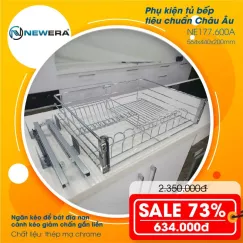 Ngăn kéo để bát đĩa nan cánh kéo giảm chấn gắn liền NE177.600A