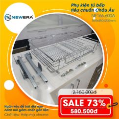 Ngăn kéo để bát đĩa nan cánh mở giảm chấn gắn liền NE166.600A