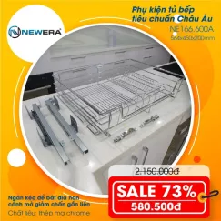 Ngăn kéo để bát đĩa nan cánh mở giảm chấn gắn liền NE166.600A