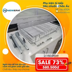Ngăn kéo để bát đĩa nan cánh mở giảm chấn gắn liền NE166.600A