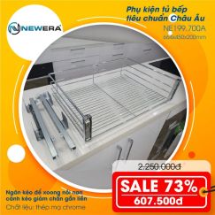 Ngăn kéo để xoong nồi nan cánh kéo giảm chấn gắn liền NE199.700A