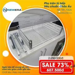 Ngăn kéo để xoong nồi nan cánh kéo giảm chấn gắn liền NE199.700A