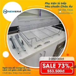Ngăn kéo để xoong nồi nan cánh mở giảm chấn gắn liền NE188.700A