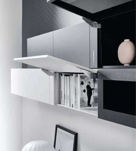 Tay nâng đơn giảm chấn Kinvaro mỏng T-Slim lắp âm