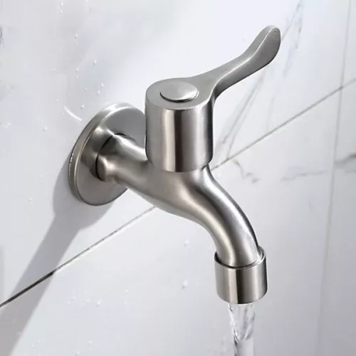 Vòi chậu rửa bát chất liệu inox 1 đường lạnh NE304K21