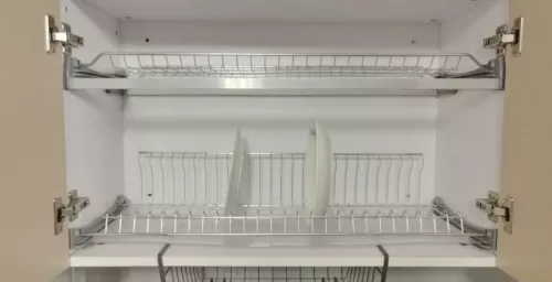 Giá để bát đĩa 2 tầng inox 304 cao cấp có khay hứng nước NE0270A