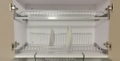 Giá để bát đĩa 2 tầng inox 304 cao cấp có khay hứng nước NE0290A