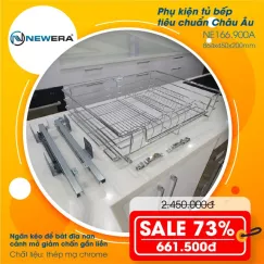 Ngăn kéo để bát đĩa nan cánh mở giảm chấn gắn liền NE166.900A