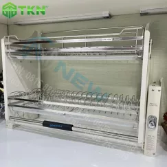 Giá bát nâng hạ NewEra 600mm inox 304 nan dẹt NE789.600