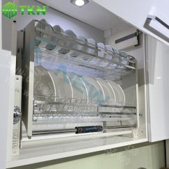 Giá bát nâng hạ NewEra 700mm inox 304 nan dẹt NE789.700
