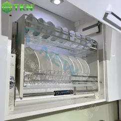Giá bát nâng hạ NewEra 700mm inox 304 nan dẹt NE789.700