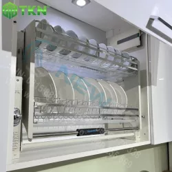Giá bát nâng hạ NewEra 700mm inox 304 nan dẹt NE789.700