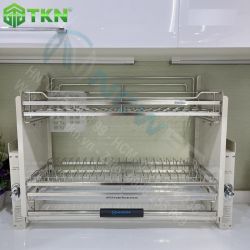 Giá bát nâng hạ NewEra 800mm inox 304 nan dẹt NE789.800