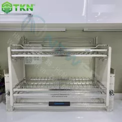 Giá bát nâng hạ NewEra 800mm inox 304 nan dẹt NE789.800
