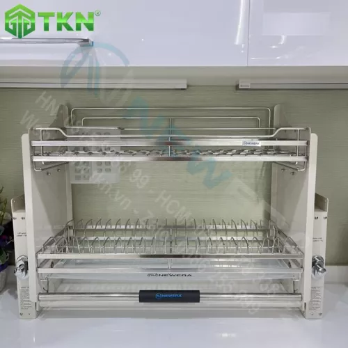 Giá bát nâng hạ NewEra 800mm inox 304 nan dẹt NE789.800