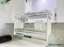 Giá bát nâng hạ NewEra 900mm có ống đũa inox 304 NE799.900
