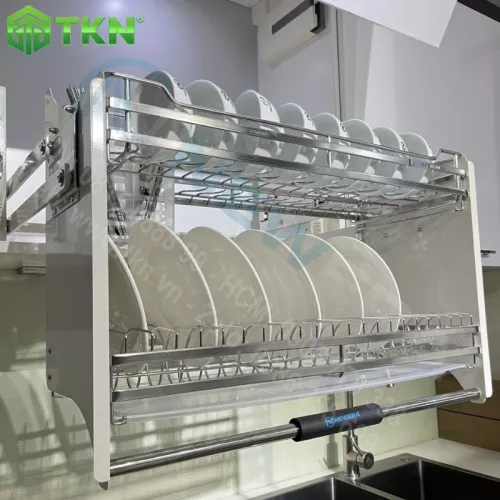 Giá bát nâng hạ NewEra 900mm inox 304 nan dẹt NE789.900