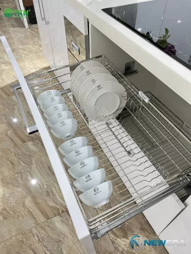 Giá để xoong nồi bát đĩa NewEra 600mm inox nan 304 NE689.600