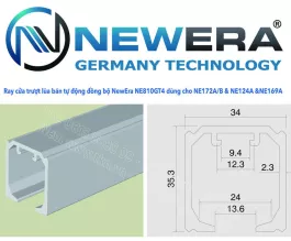 RAY TRƯỢT NEWERA DÀI 4M (3 CÁNH CẦN 3 THANH RAY) NE810GT4