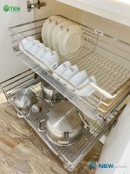 Giá để bát đĩa NewEra 700mm inox 304 nan dẹt NE679.700