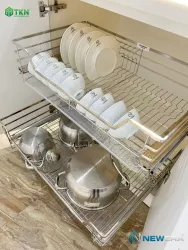 Giá để bát đĩa NewEra 700mm inox 304 nan dẹt NE679.700