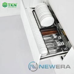 Giá để bát đĩa đa năng NewEra 900mm inox hộp 304 NE377.900