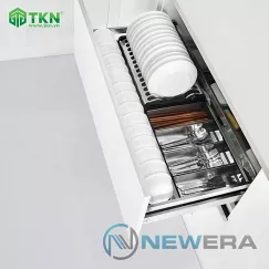 Giá để bát đĩa đa năng NewEra 900mm inox hộp 304 NE377.900