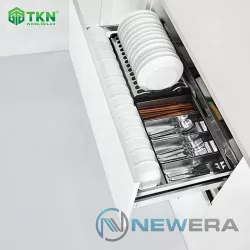Giá để bát đĩa đa năng NewEra 900mm inox hộp 304 NE377.900L