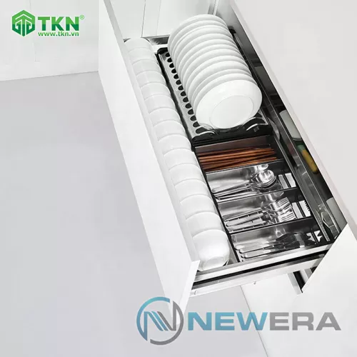 Giá để bát đĩa đa năng NewEra 900mm inox hộp 304 NE377.900