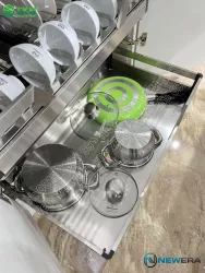 Giá để xoong nồi NewEra 800mm inox hộp 304 NE388.800L