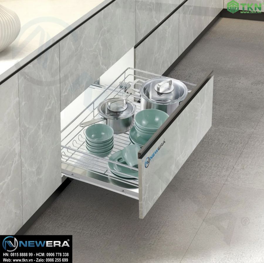 Giá để xoong nồi NewEra 900mm inox 304 nan tròn oval NE889.900