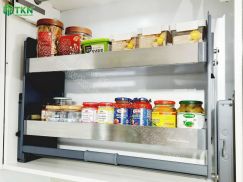 Giá bát đĩa nâng hạ NewEra 800mm inox 304 mờ NE455.800