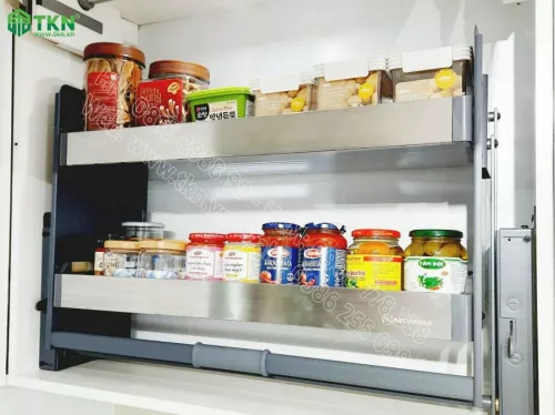 Giá bát đĩa nâng hạ NewEra 800mm inox 304 mờ NE455.800