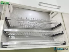Giá để bát đĩa cố định NewEra 3 tầng inox 304 NE866.700